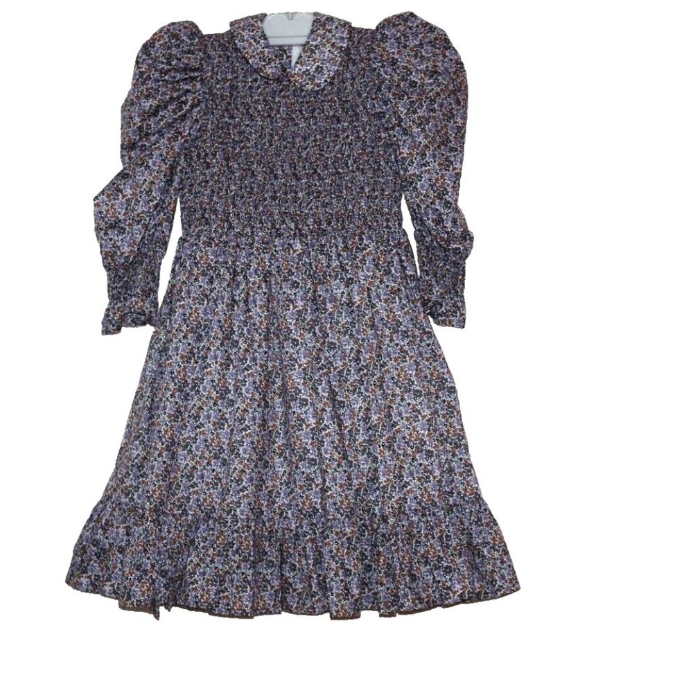 Jessie and James London long sleeve floral gray brown dress Size:6Yr